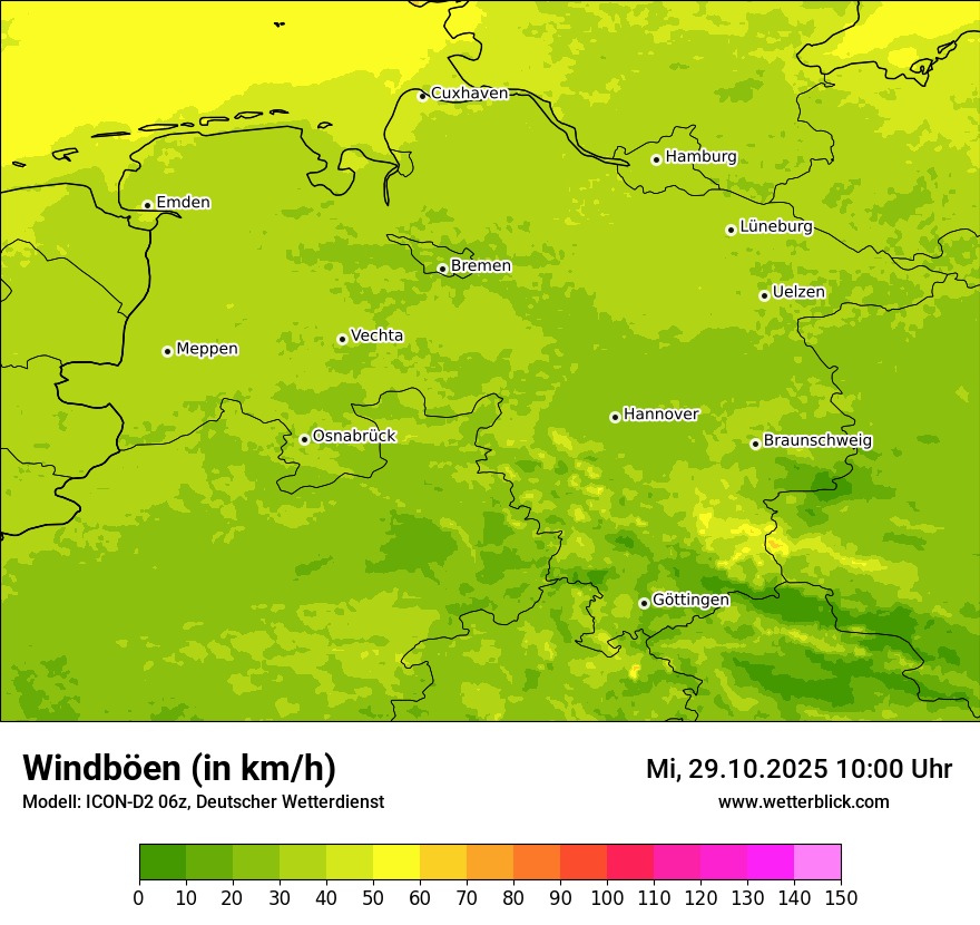 Modellkarten Windgeschwindigkeit Modellkarten Windgeschwindigkeit