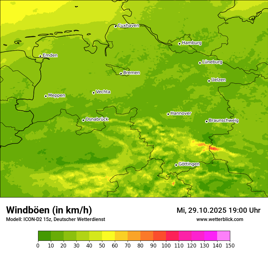 Modellkarten Windgeschwindigkeit Modellkarten Windgeschwindigkeit