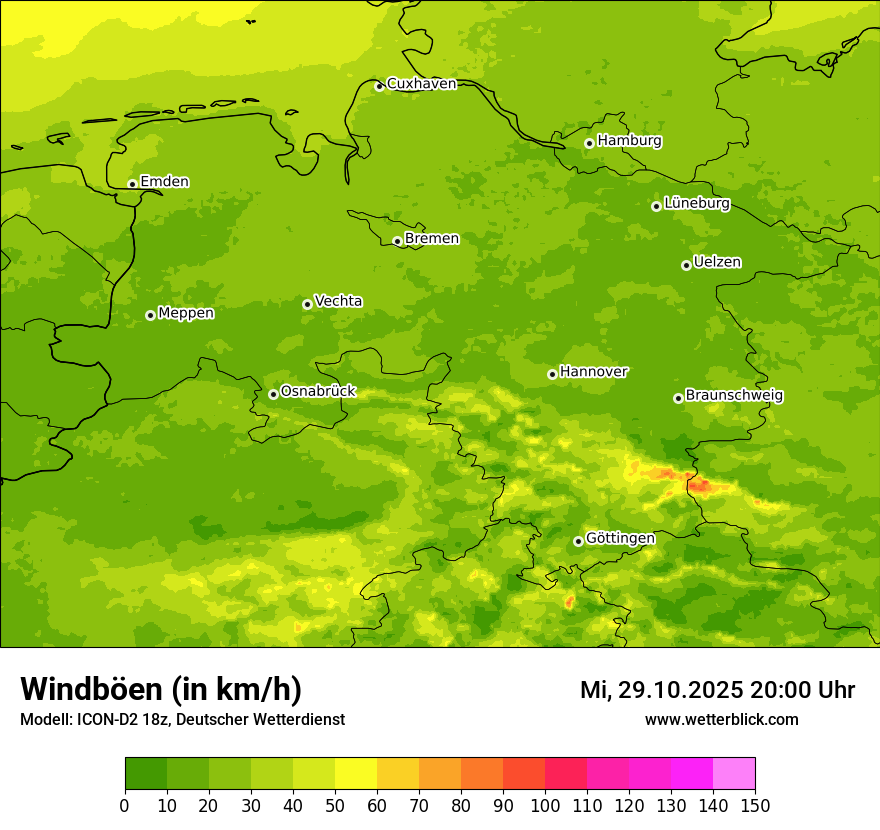 Modellkarten Windgeschwindigkeit Modellkarten Windgeschwindigkeit