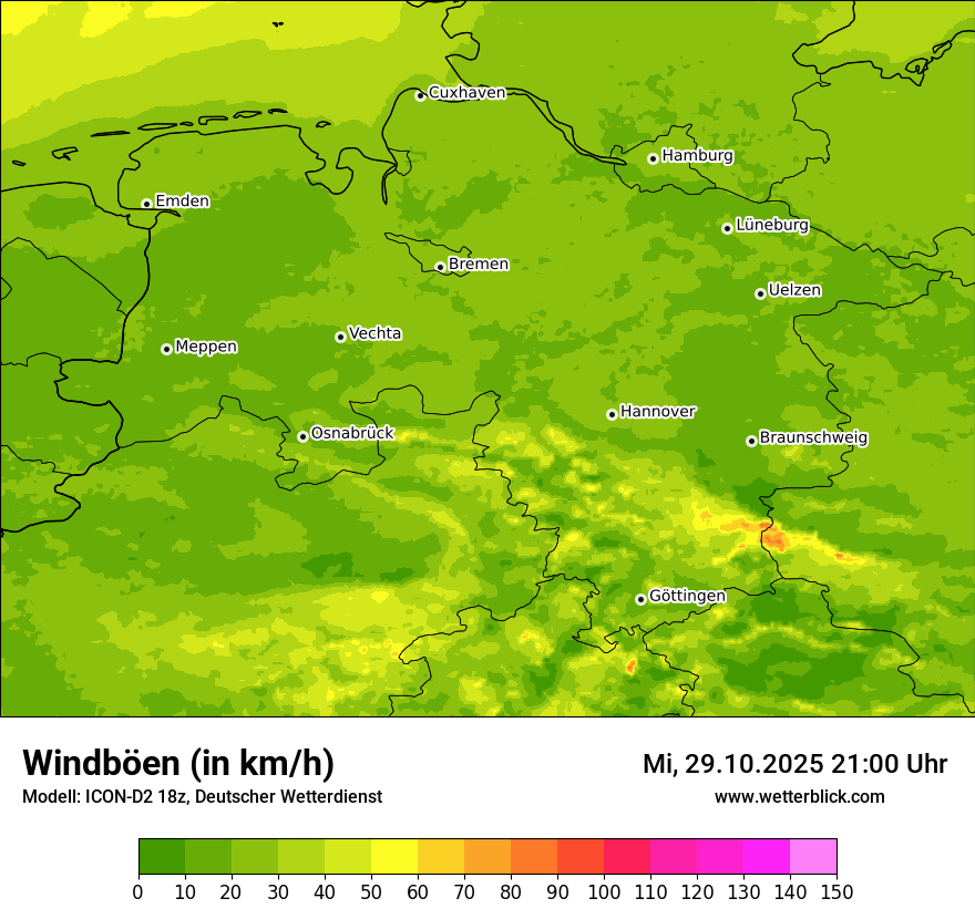 Modellkarten Windgeschwindigkeit Modellkarten Windgeschwindigkeit