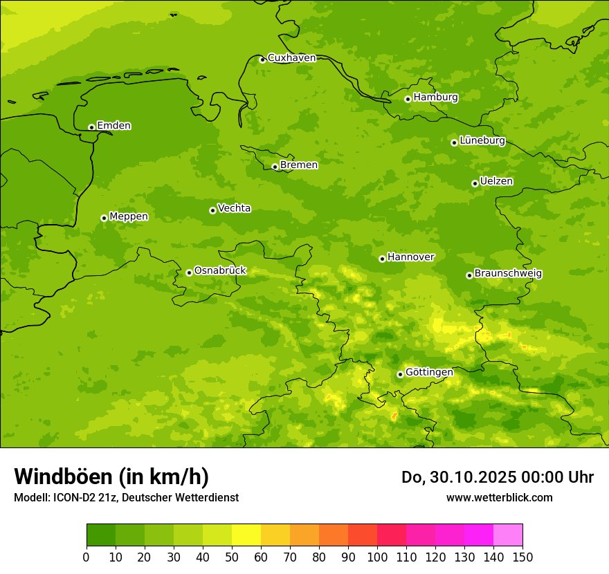 Modellkarten Windgeschwindigkeit Modellkarten Windgeschwindigkeit