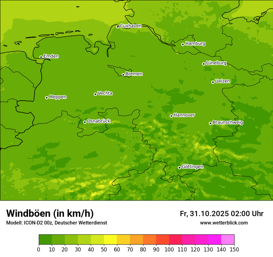 Modellkarten Windgeschwindigkeit Modellkarten Windgeschwindigkeit