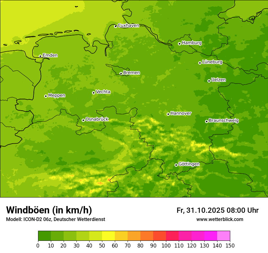 Modellkarten Windgeschwindigkeit Modellkarten Windgeschwindigkeit