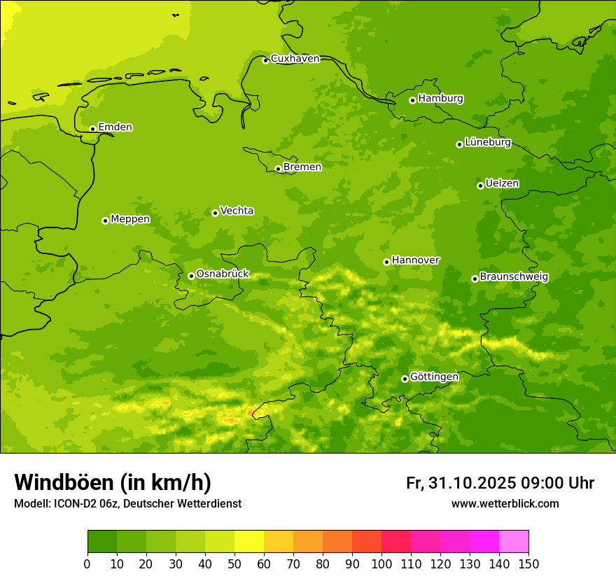 Modellkarten Windgeschwindigkeit Modellkarten Windgeschwindigkeit
