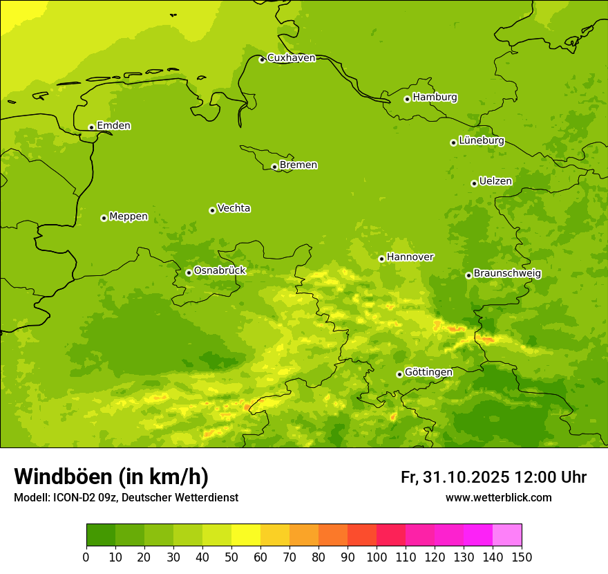 Modellkarten Windgeschwindigkeit Modellkarten Windgeschwindigkeit