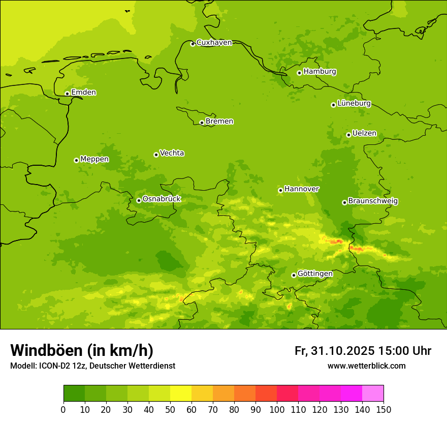 Modellkarten Windgeschwindigkeit Modellkarten Windgeschwindigkeit