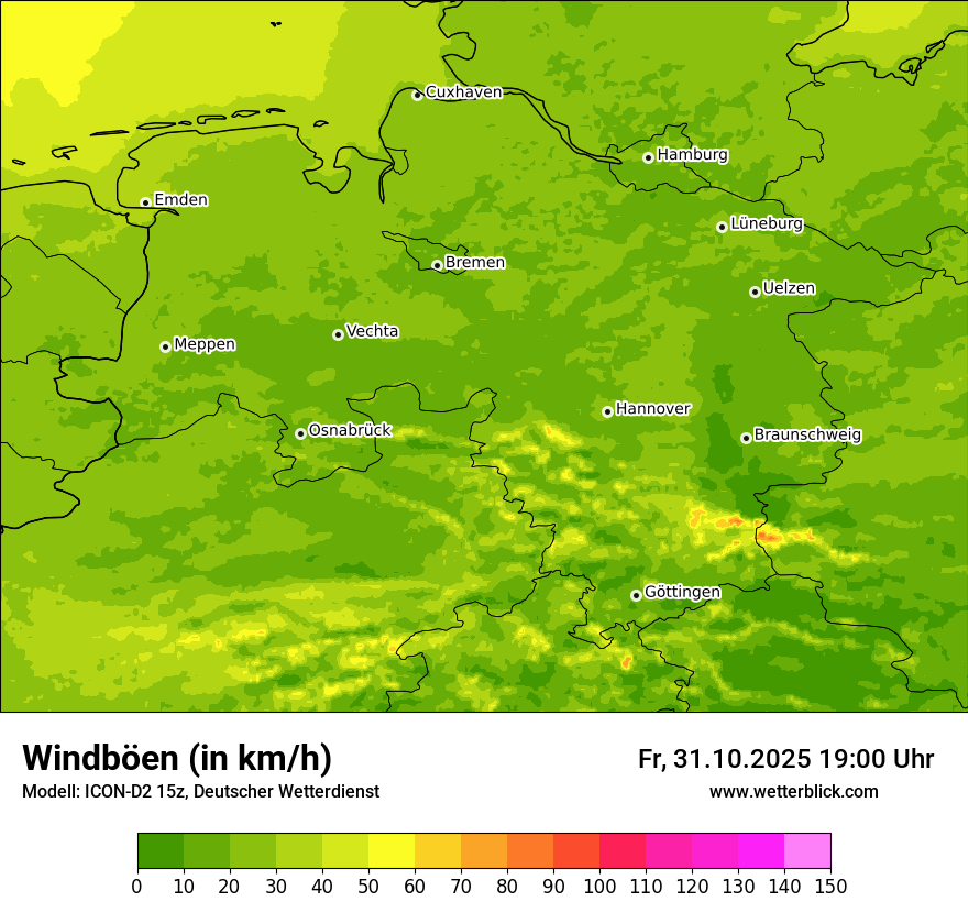 Modellkarten Windgeschwindigkeit Modellkarten Windgeschwindigkeit