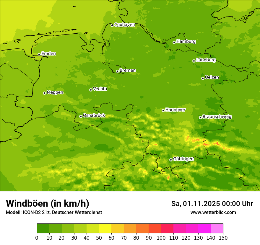 Modellkarten Windgeschwindigkeit Modellkarten Windgeschwindigkeit