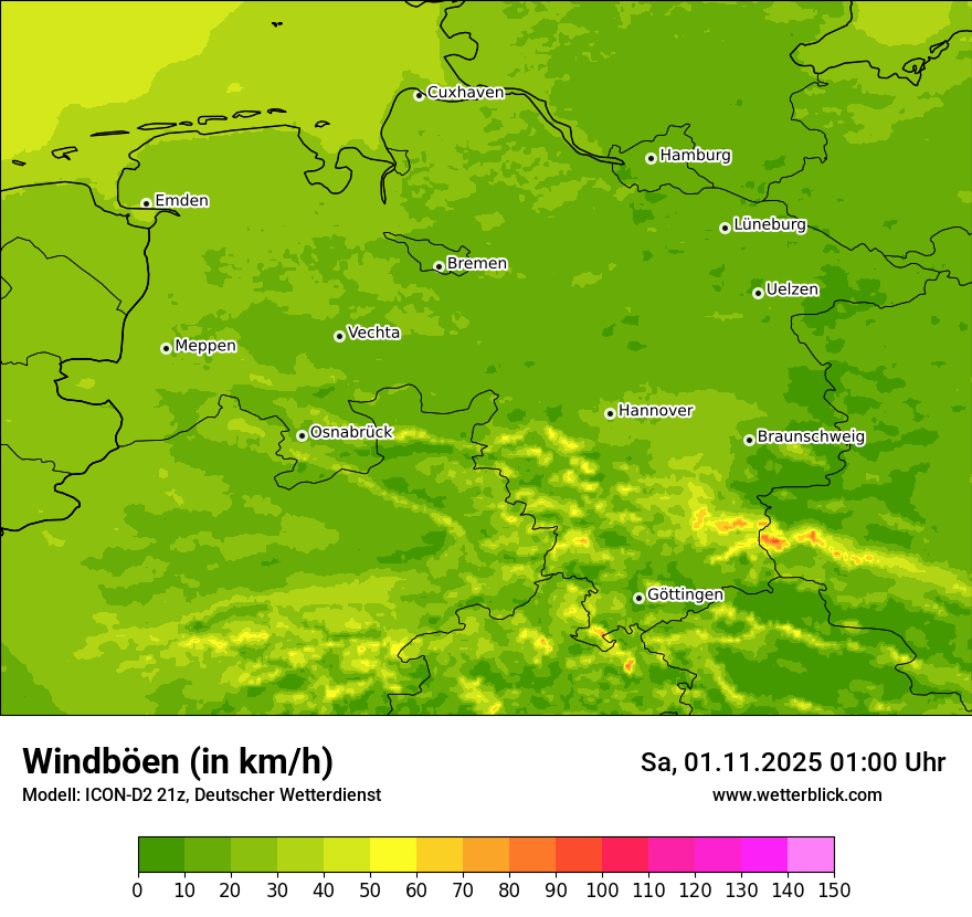 Modellkarten Windgeschwindigkeit Modellkarten Windgeschwindigkeit