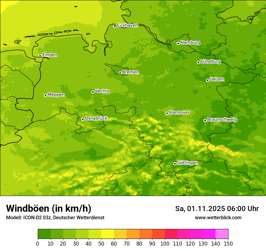 Modellkarten Windgeschwindigkeit Modellkarten Windgeschwindigkeit