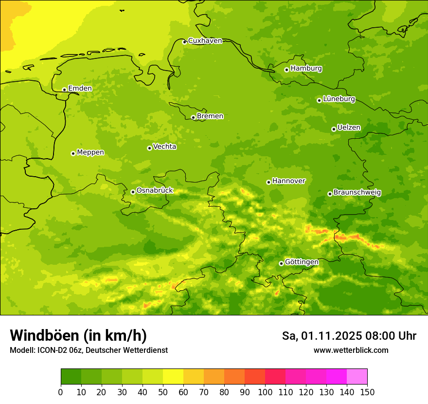Modellkarten Windgeschwindigkeit Modellkarten Windgeschwindigkeit