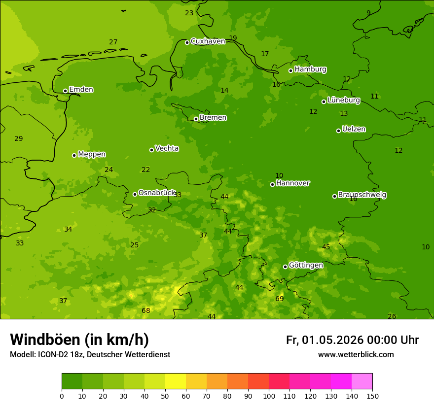 Maximale Windböen