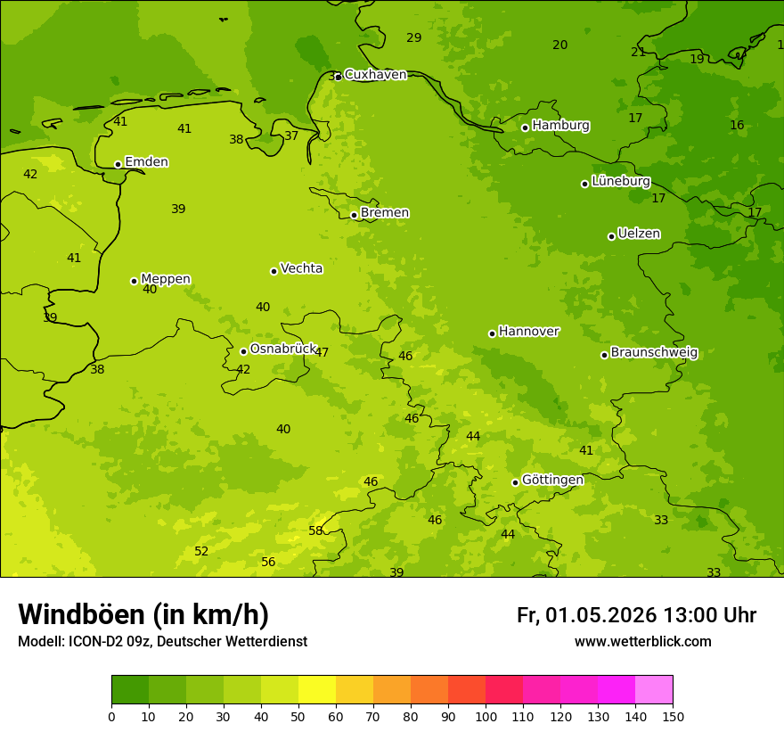 Maximale Windböen