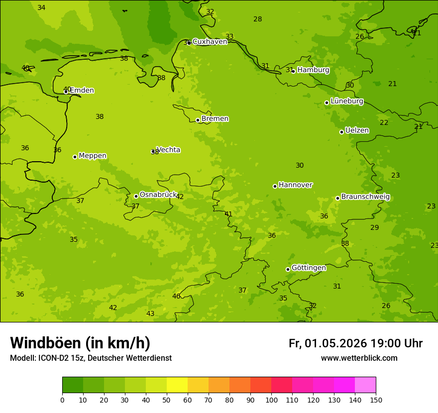 Maximale Windböen