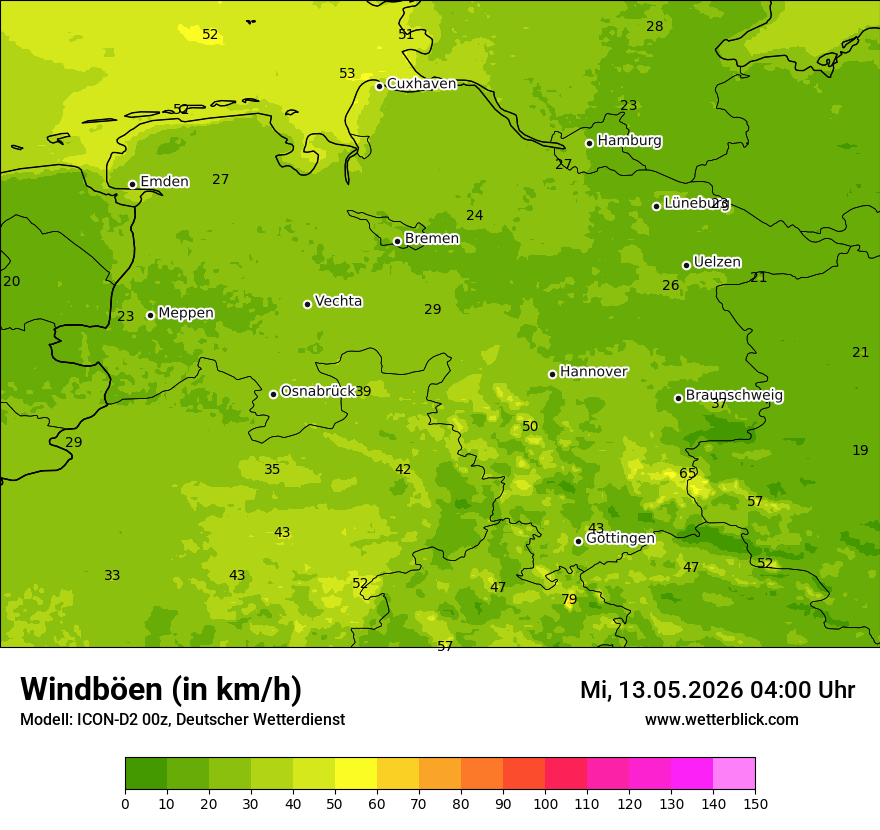 Maximale Windböen