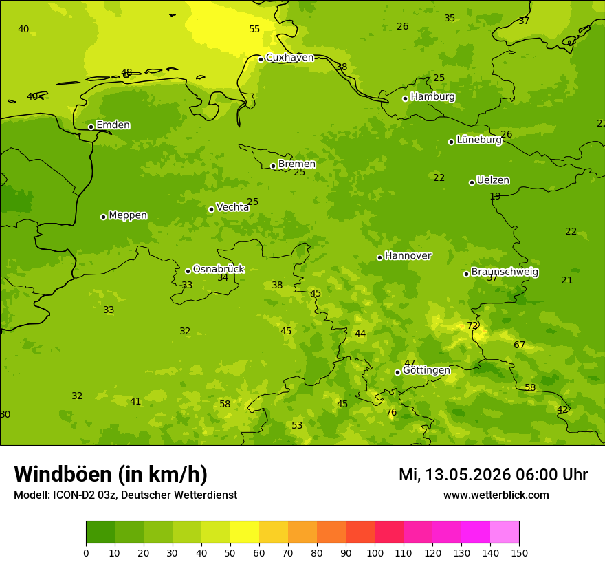 Maximale Windböen