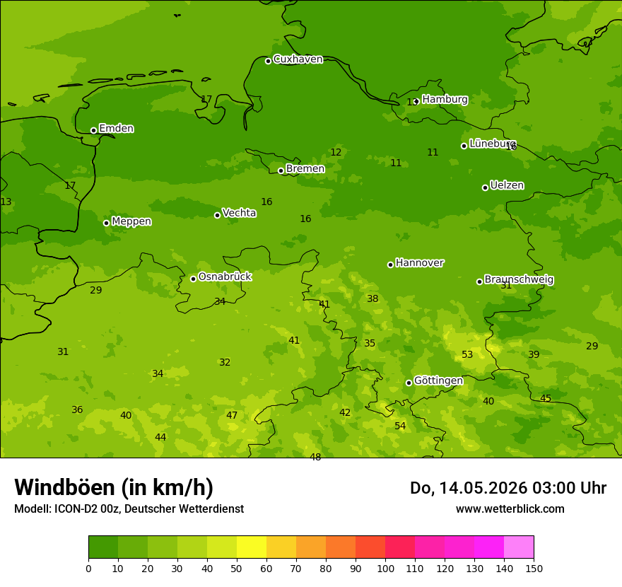 Maximale Windböen