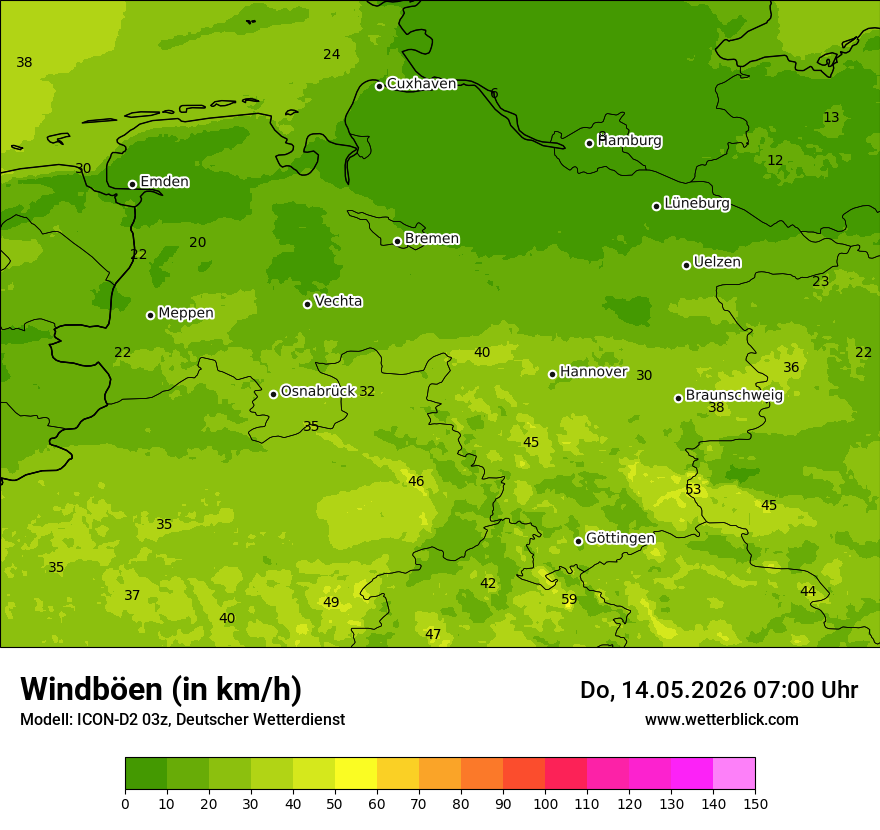 Maximale Windböen