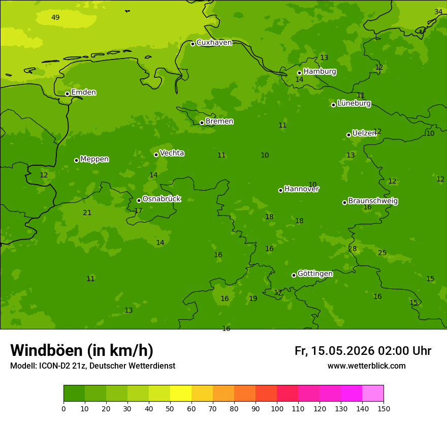 Maximale Windböen