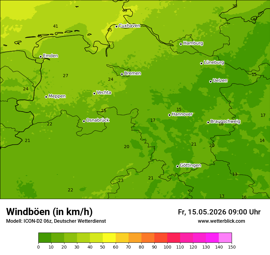 Maximale Windböen