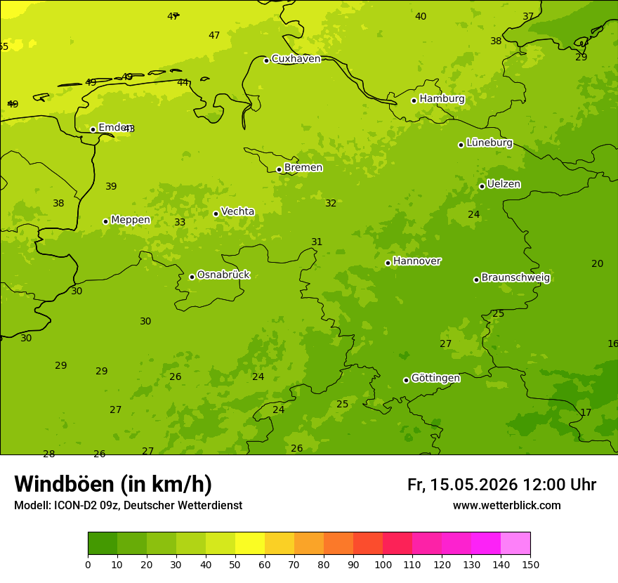 Maximale Windböen
