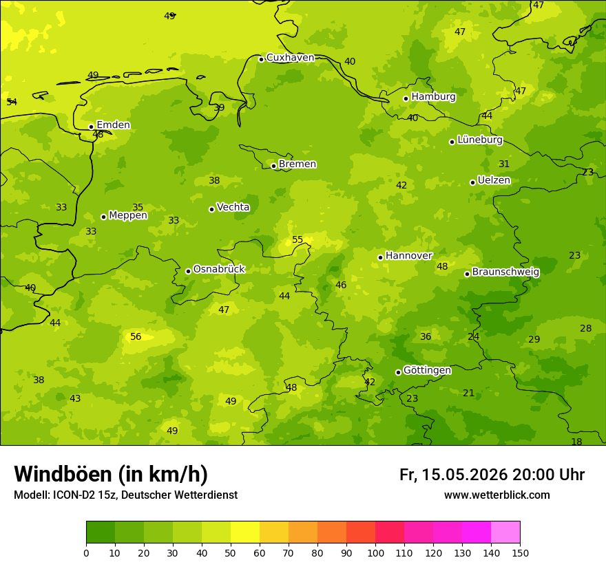 Maximale Windböen