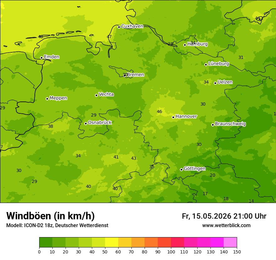 Maximale Windböen