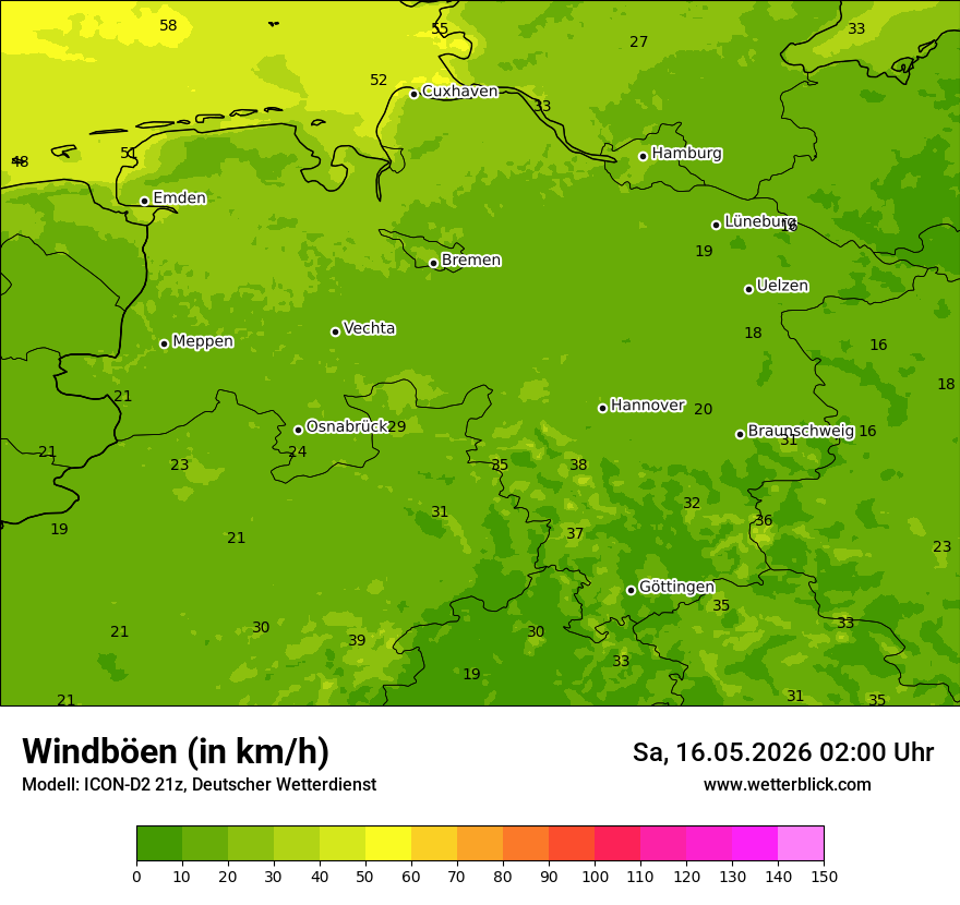 Maximale Windböen