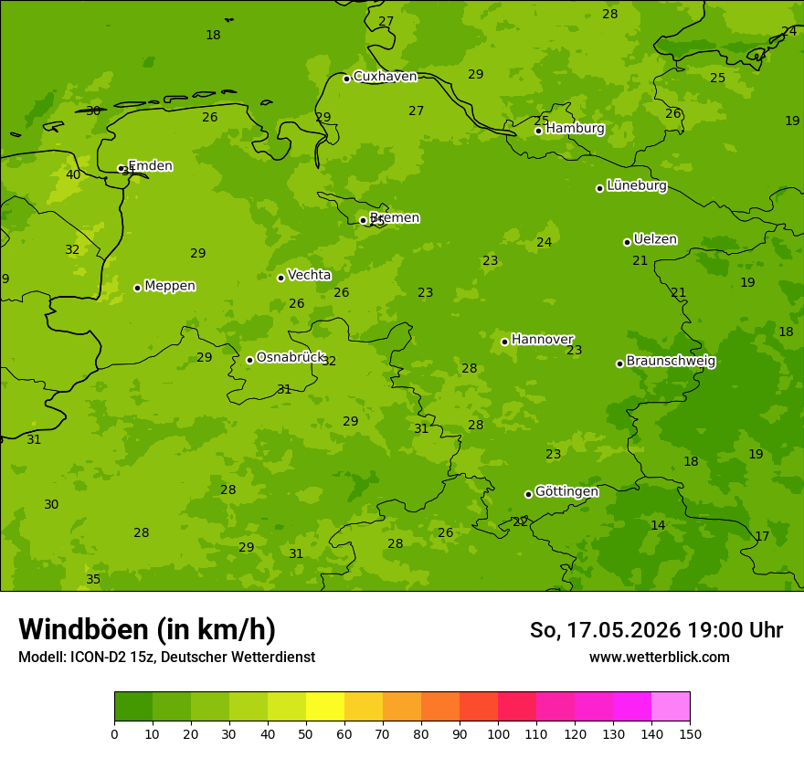 Maximale Windböen