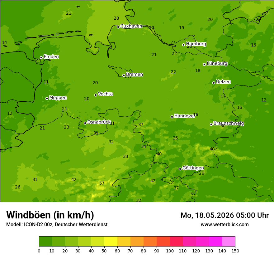 Maximale Windböen