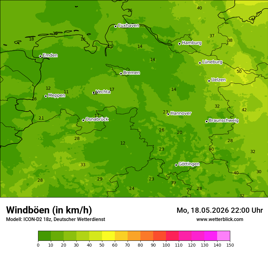 Maximale Windböen