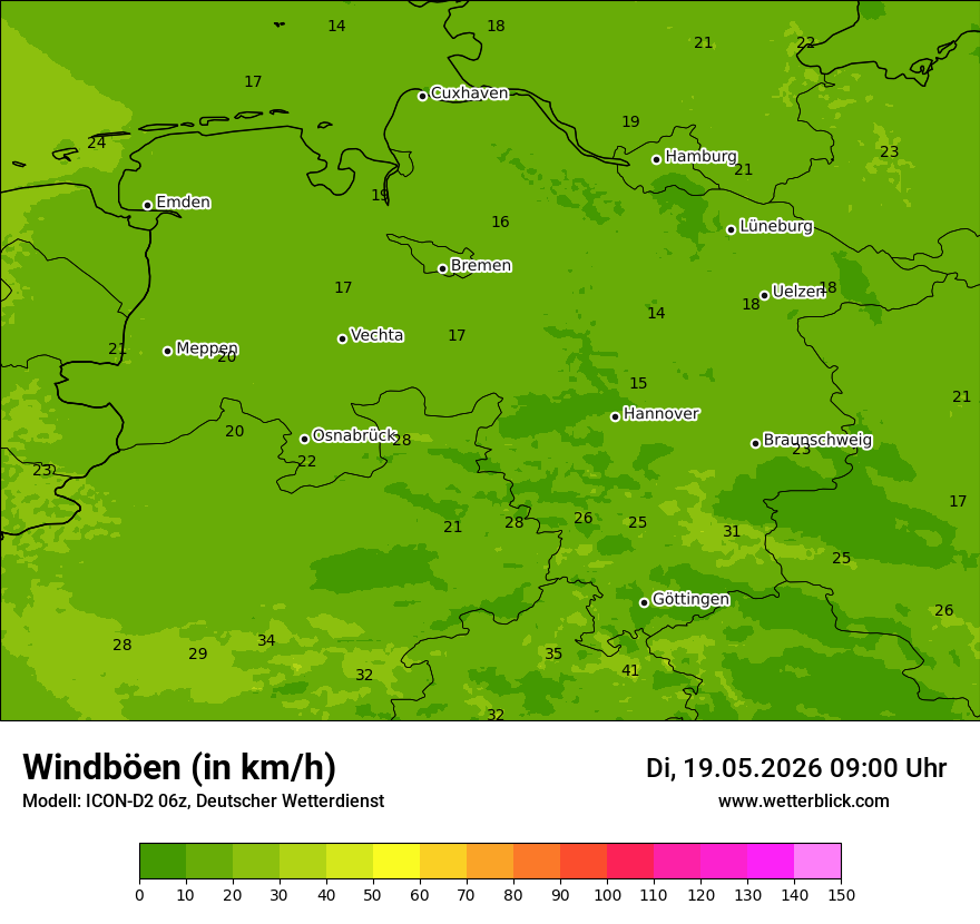 Maximale Windböen