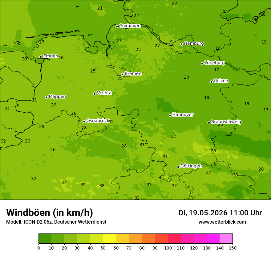 Maximale Windböen