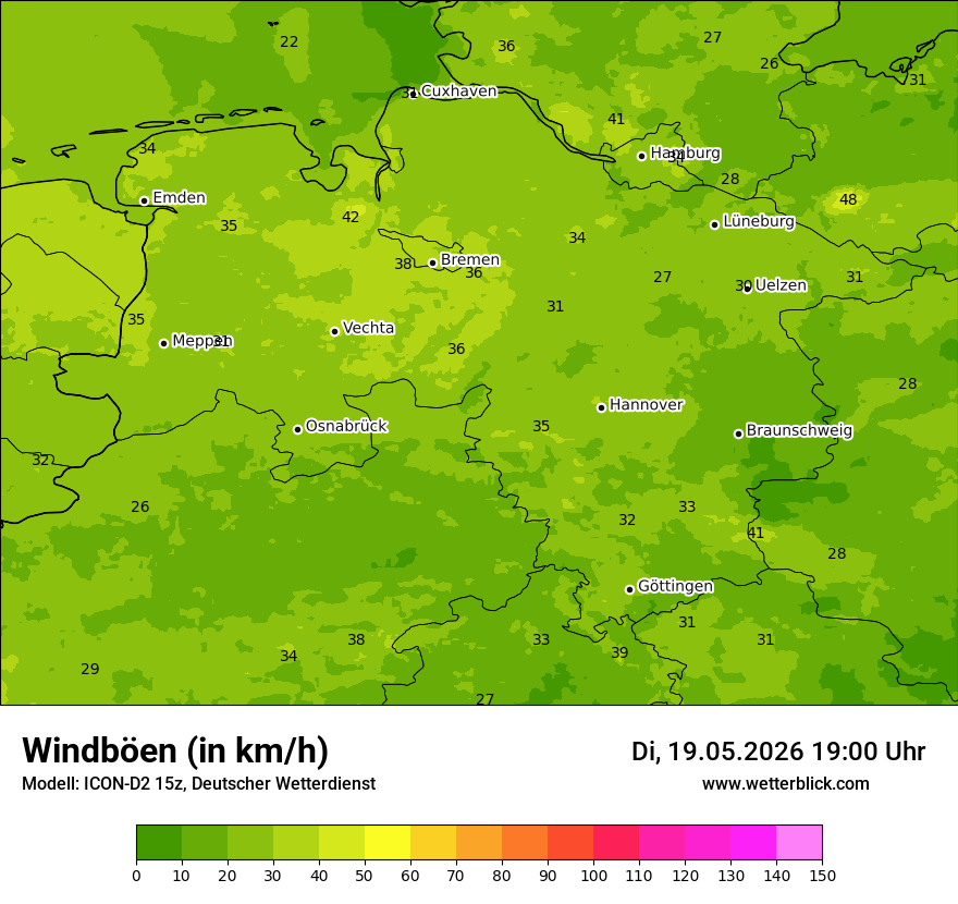 Maximale Windböen