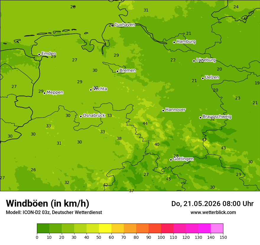 Maximale Windböen