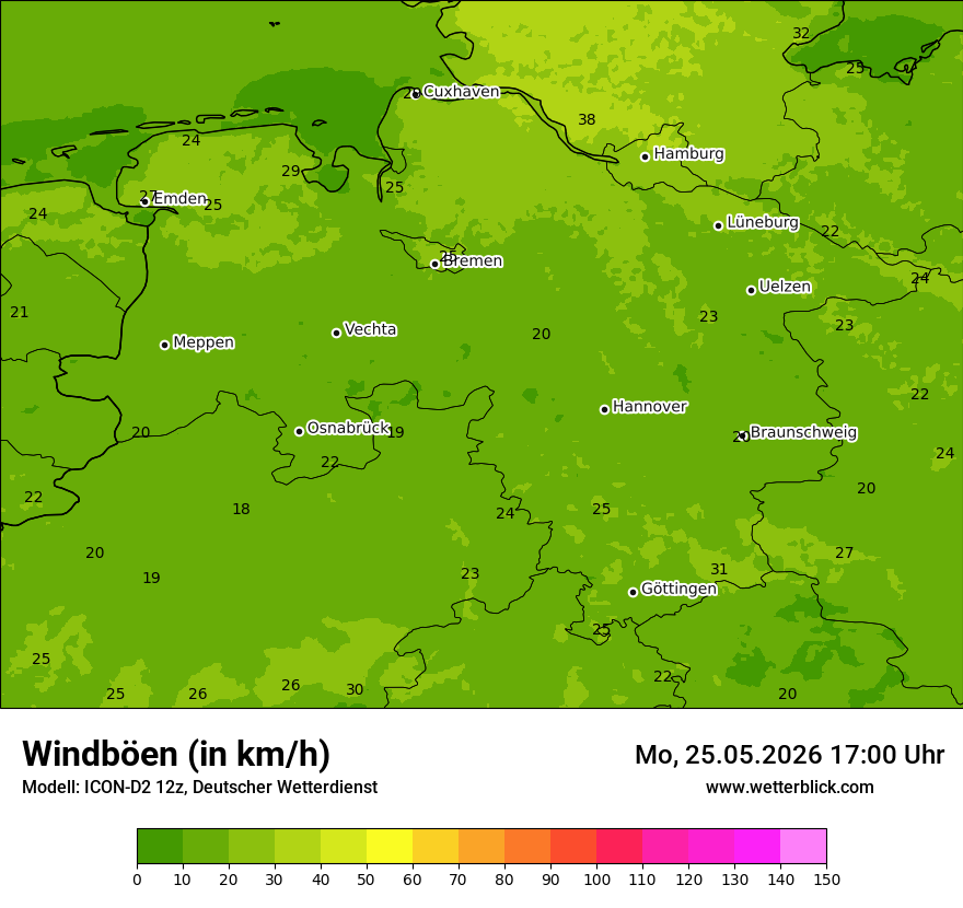 Maximale Windböen