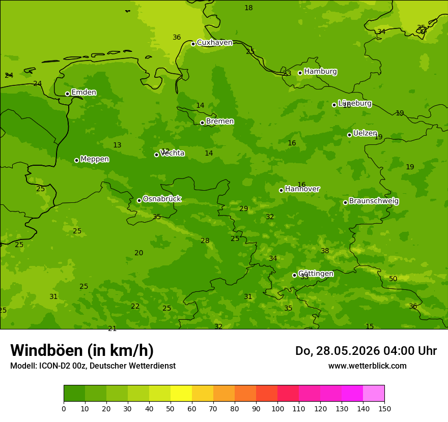 Maximale Windböen