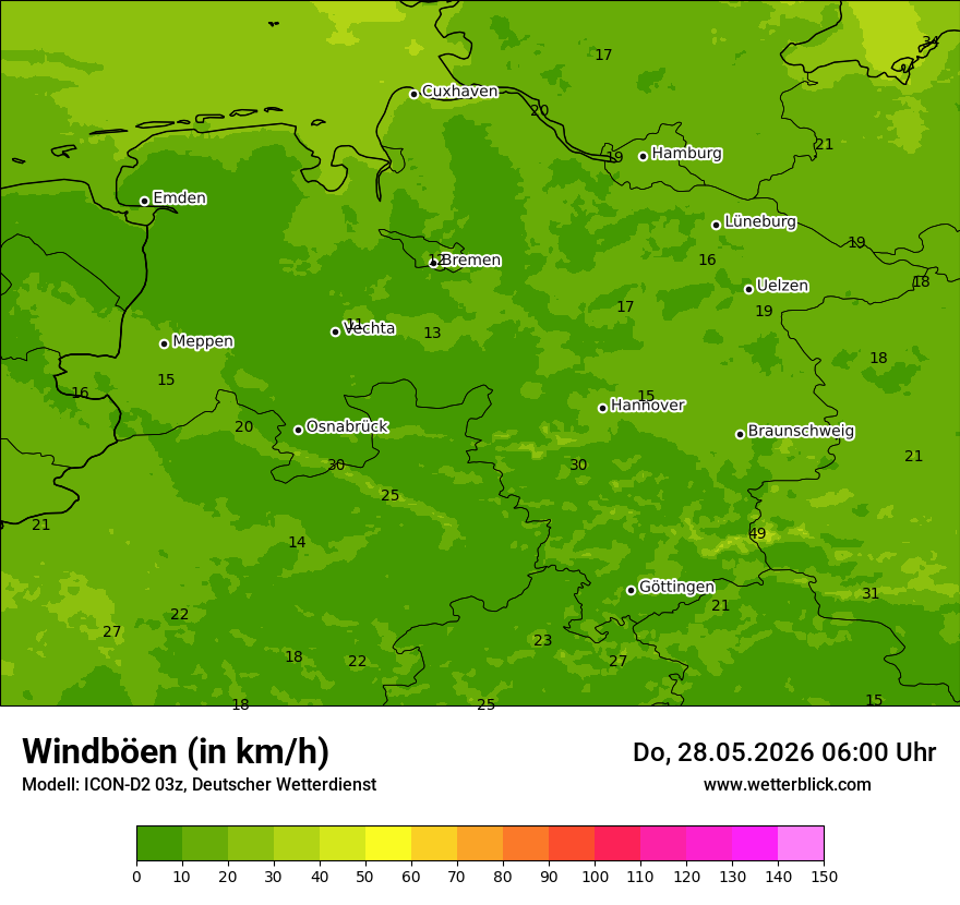 Maximale Windböen