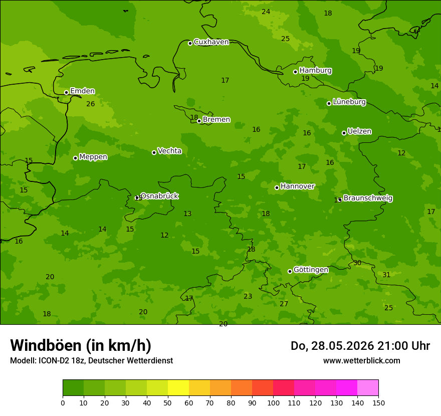 Maximale Windböen