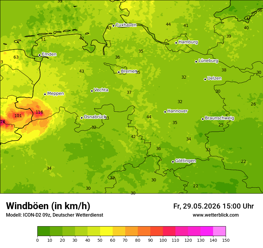 Maximale Windböen