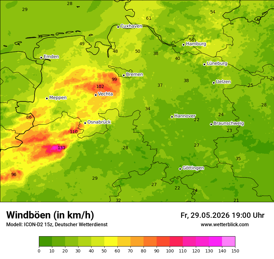 Maximale Windböen