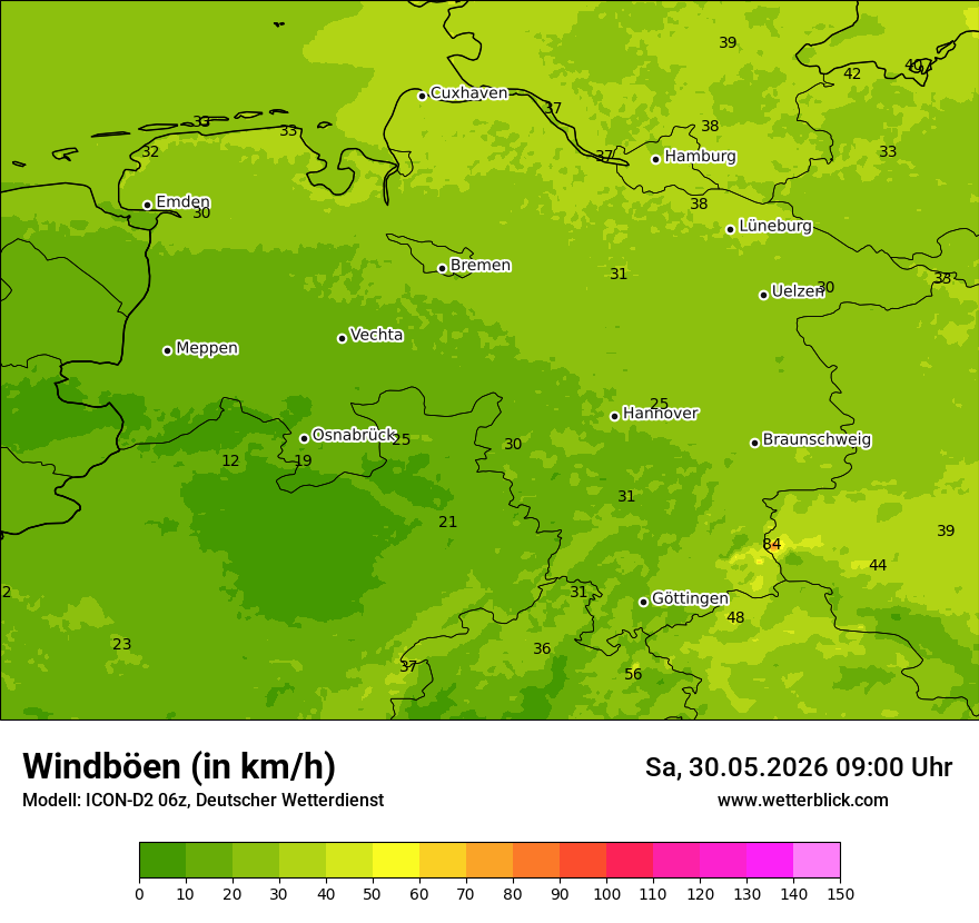 Maximale Windböen