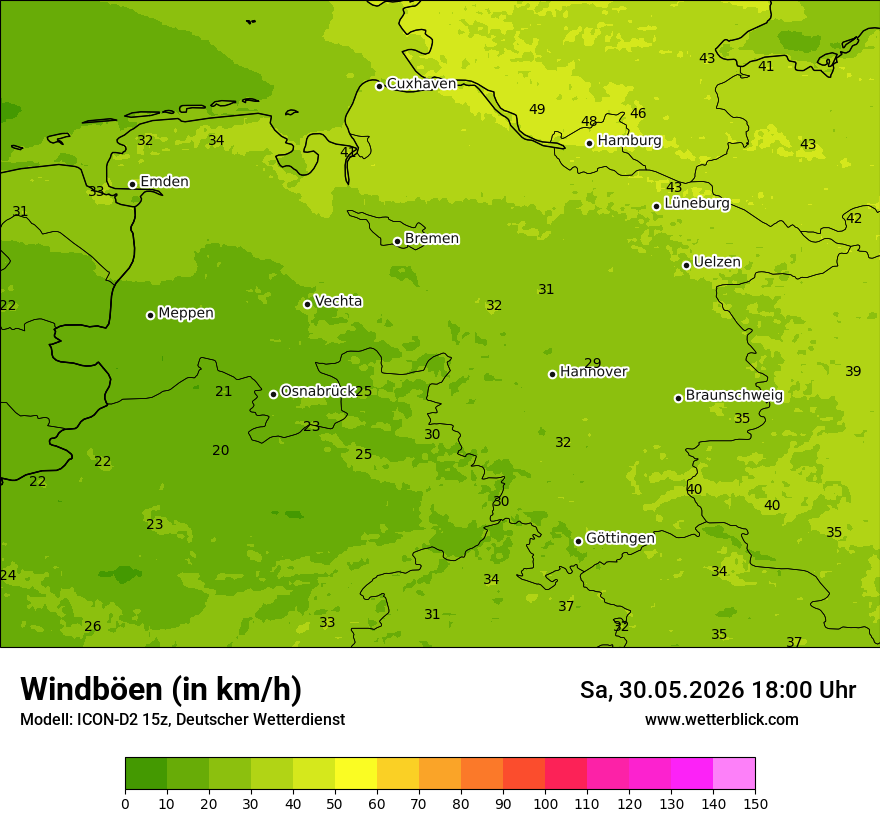 Maximale Windböen