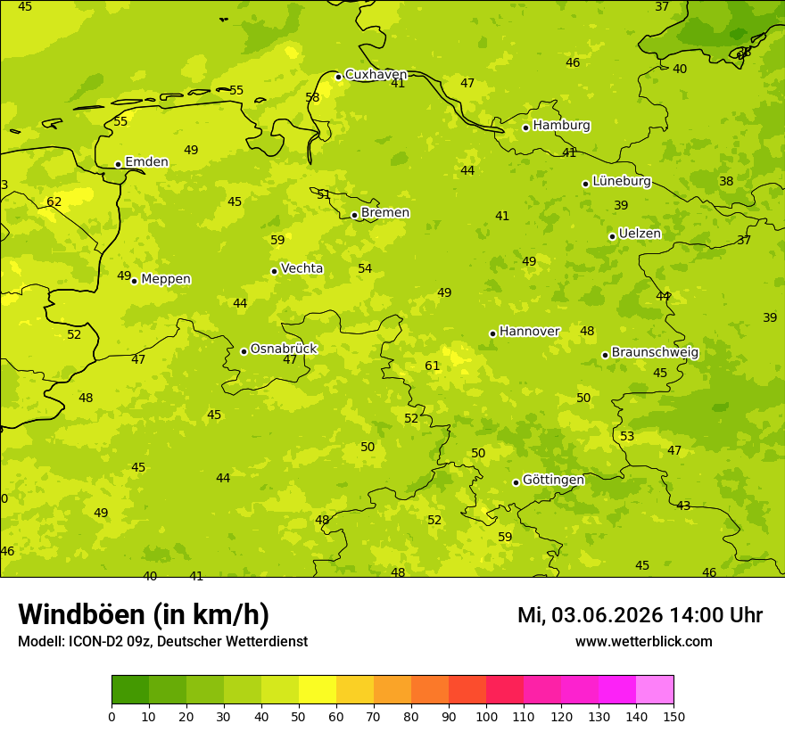 Maximale Windböen