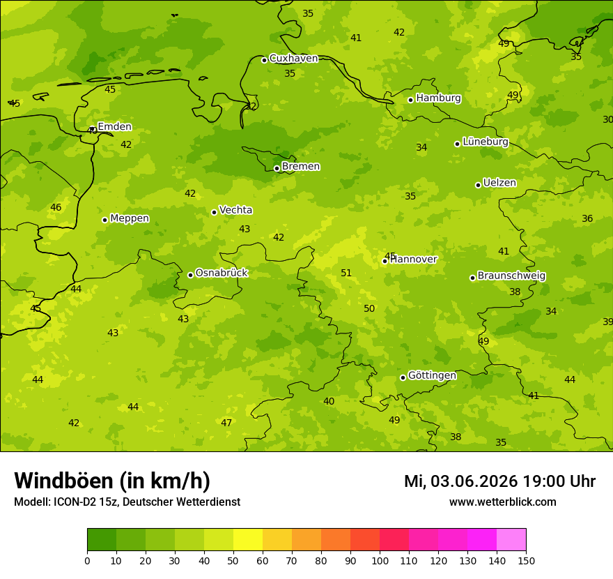 Maximale Windböen