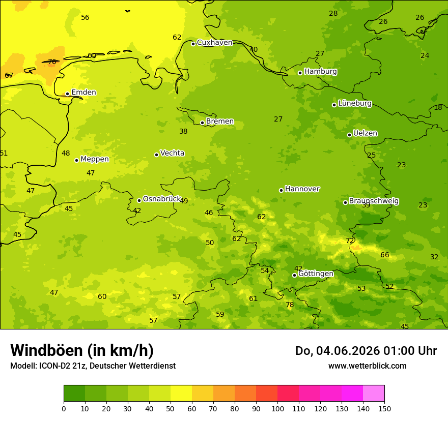 Maximale Windböen