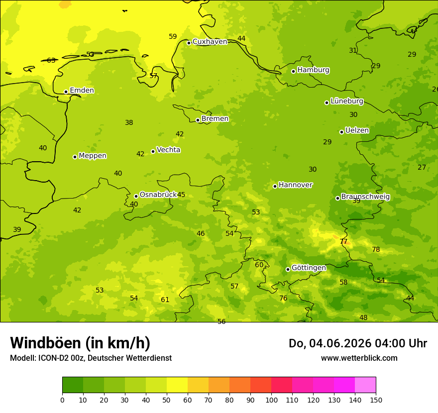 Maximale Windböen