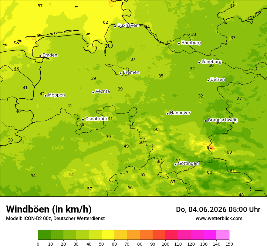 Maximale Windböen