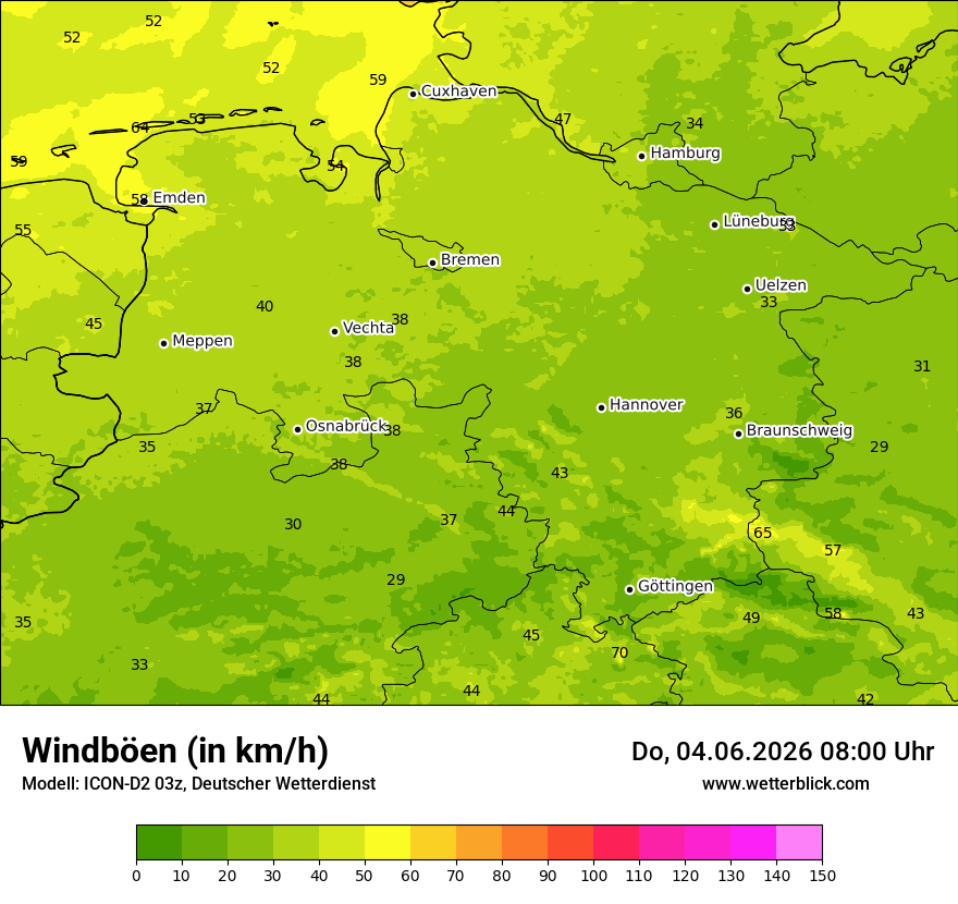 Maximale Windböen
