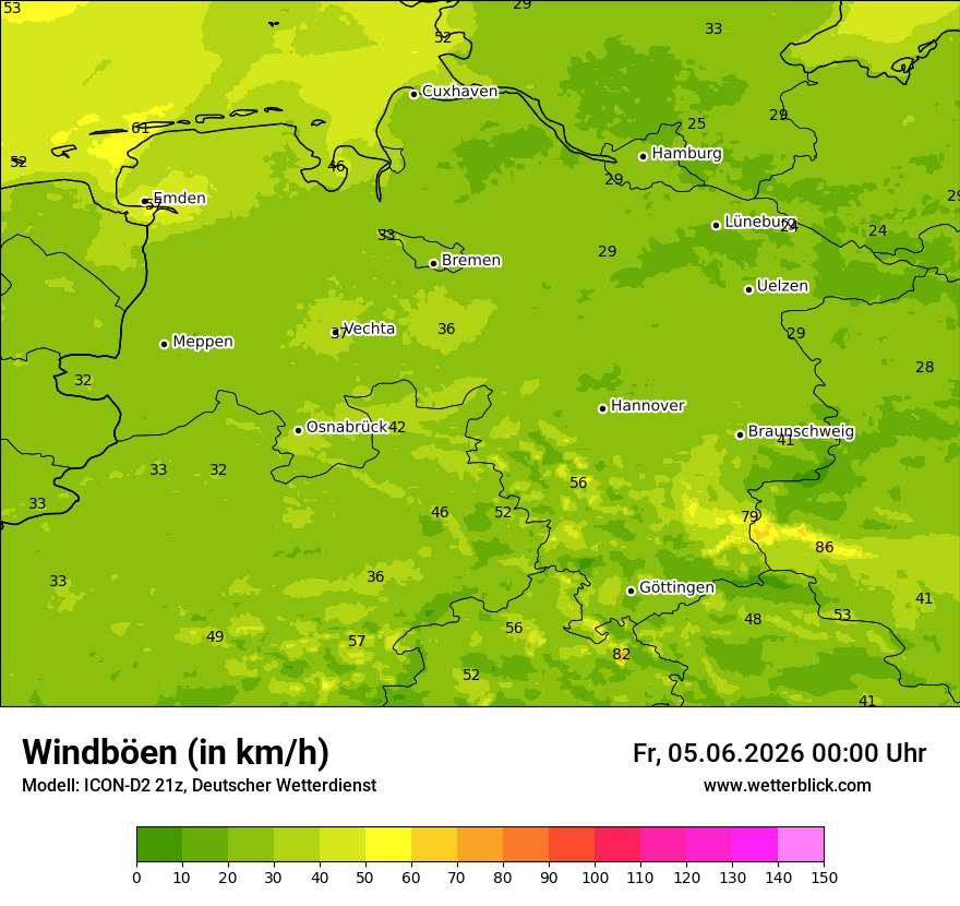 Maximale Windböen